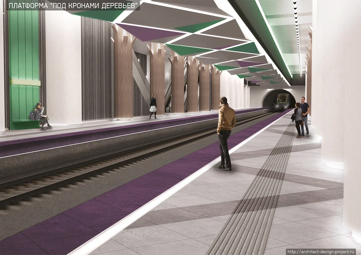 Futuristic Forest — Spatial design · Metro concept, view 05